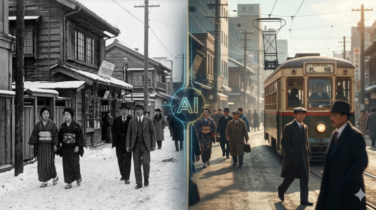 【神AI】100年前の札幌が動き出す!? 無料ツールで昔の街角にタイムスリップしてみた | AIと作るブログ（ひゅが凡歩）